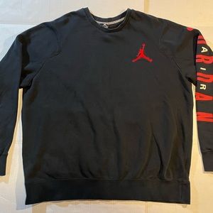 Nike Air Jordan Flight Classic Crew Sweatshirt Black Mens 2XL